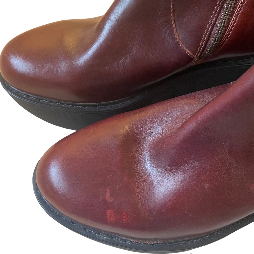 Dr Martens Caitlin Oxblood Platform Wedge Ankle Boots - Picture 11 of 11